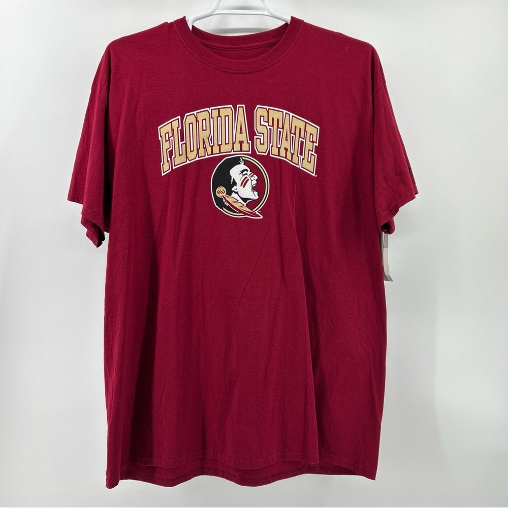 Florida State T-Shirt Men’s Unisex 2XL Garnet Red Seminoles License Russell Logo
